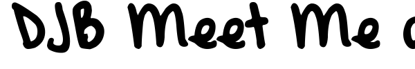 DJB Meet Me at My Locker font preview